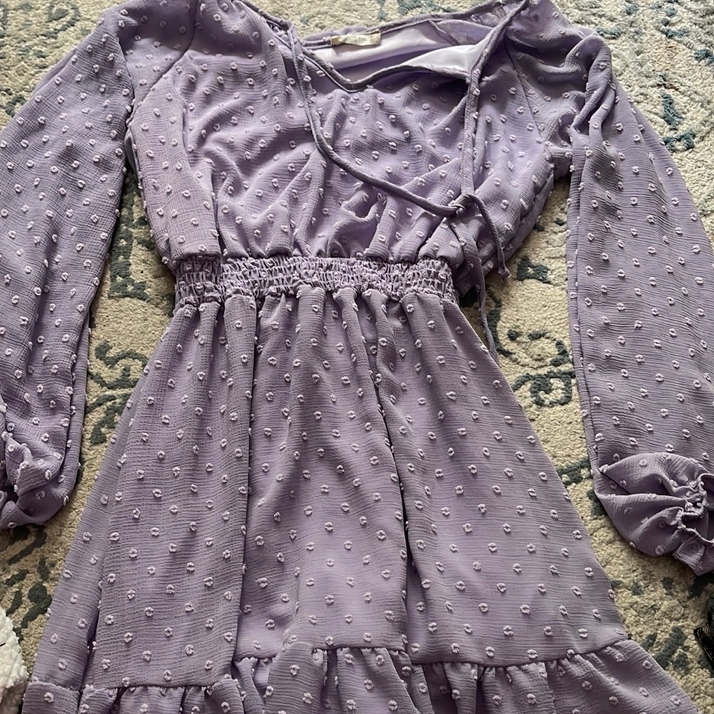 Altard state log sleeve purple dress